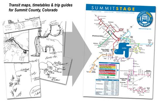 Transit system route maps