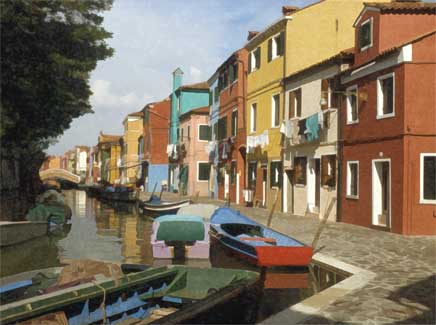 Blue Boat in Burano