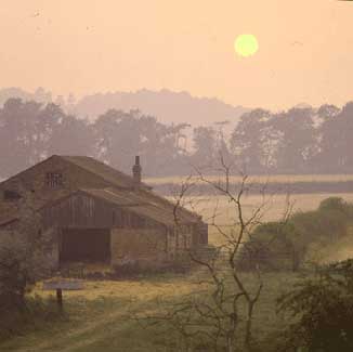 Farm at Sunset